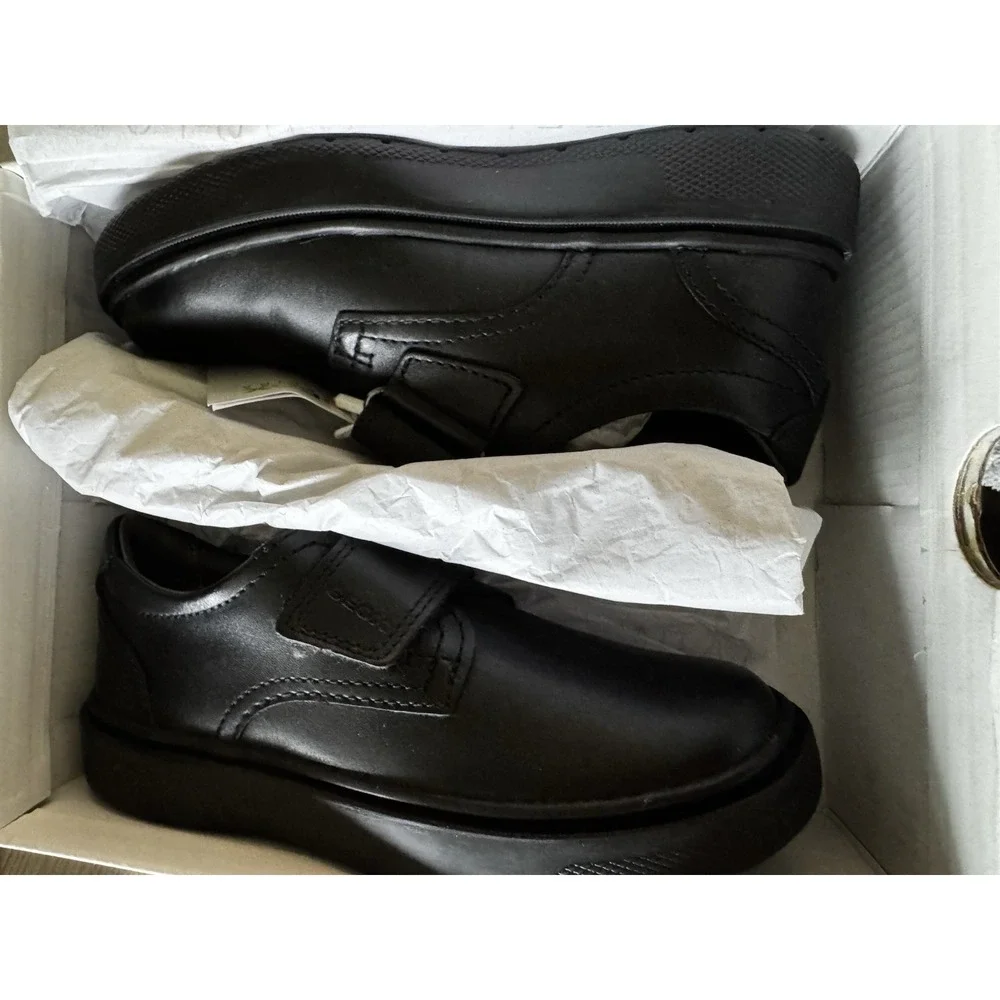 Geox Riddock‎ Boys School Shoes Breathable Non Slip Black Size EUR 29 US 11